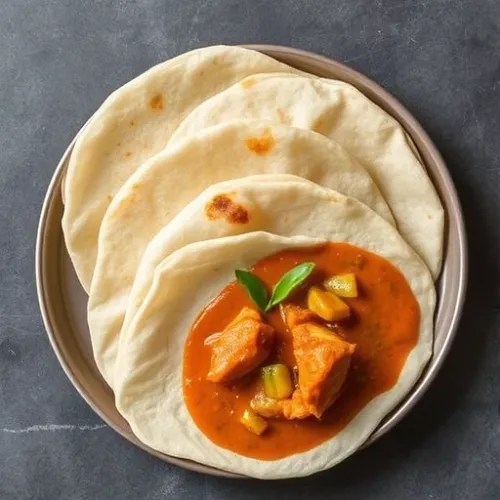 3 parotta , Chicken Curry (Single Piece)